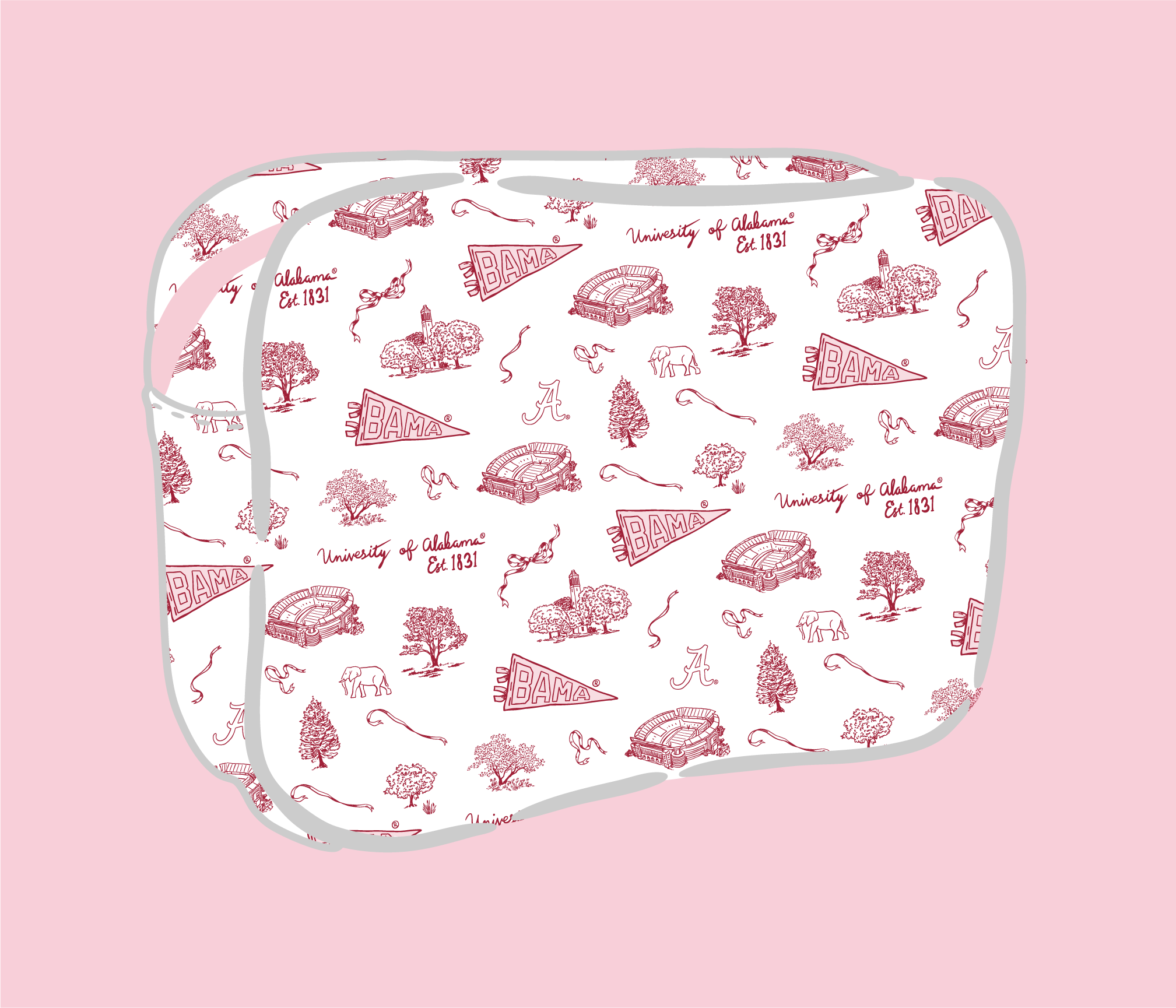 Alabama Toile Cosmetic bag