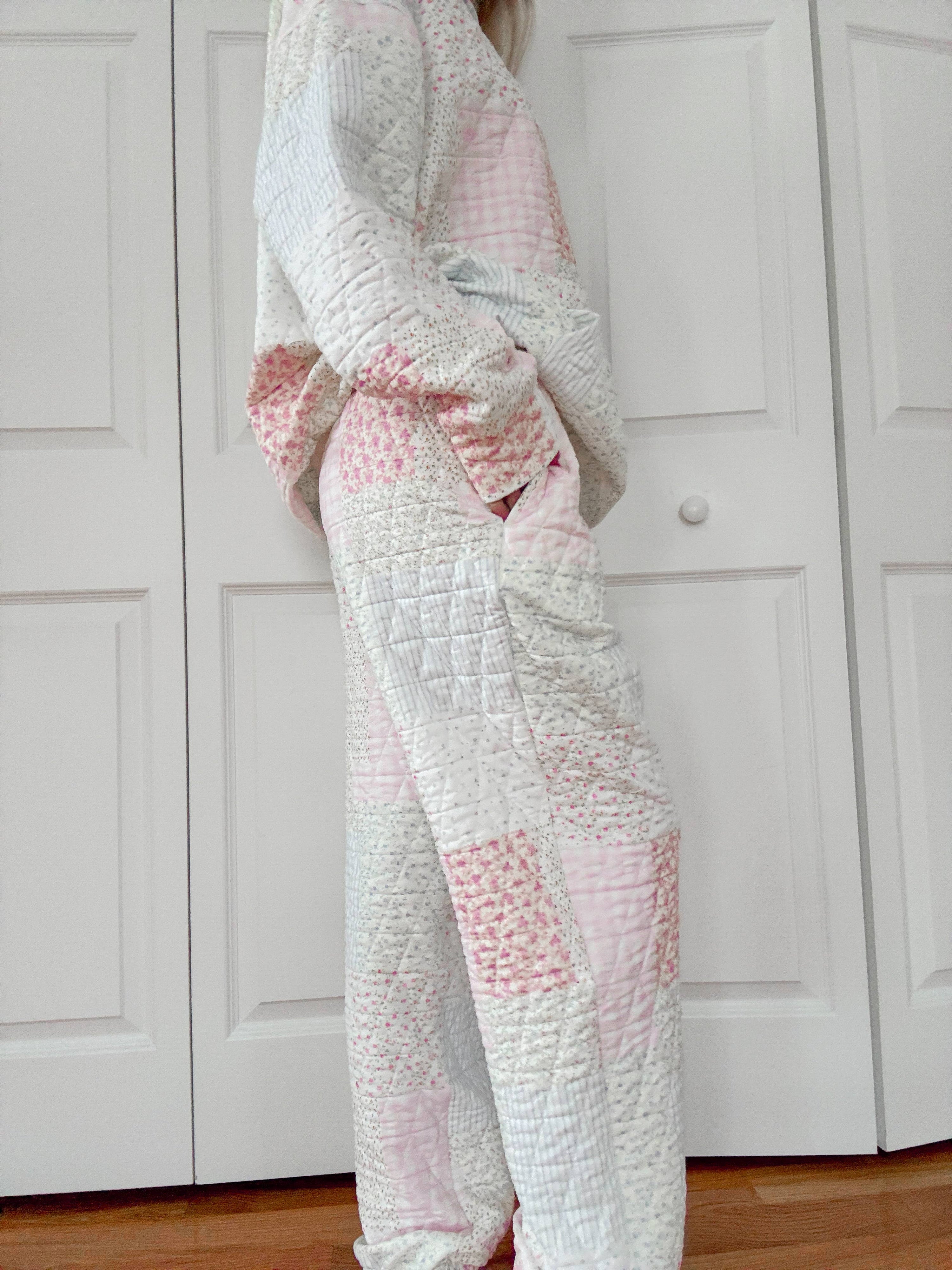 Quilted Pastel Joggers: Pastel