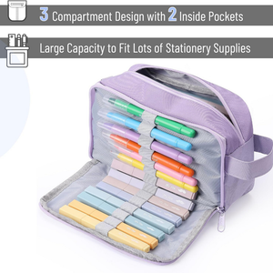Bible Journaling Set – Gel Pens, Highlighters, Sticky Notes, Stickers & Pencil Case Options: Purple / Set 2