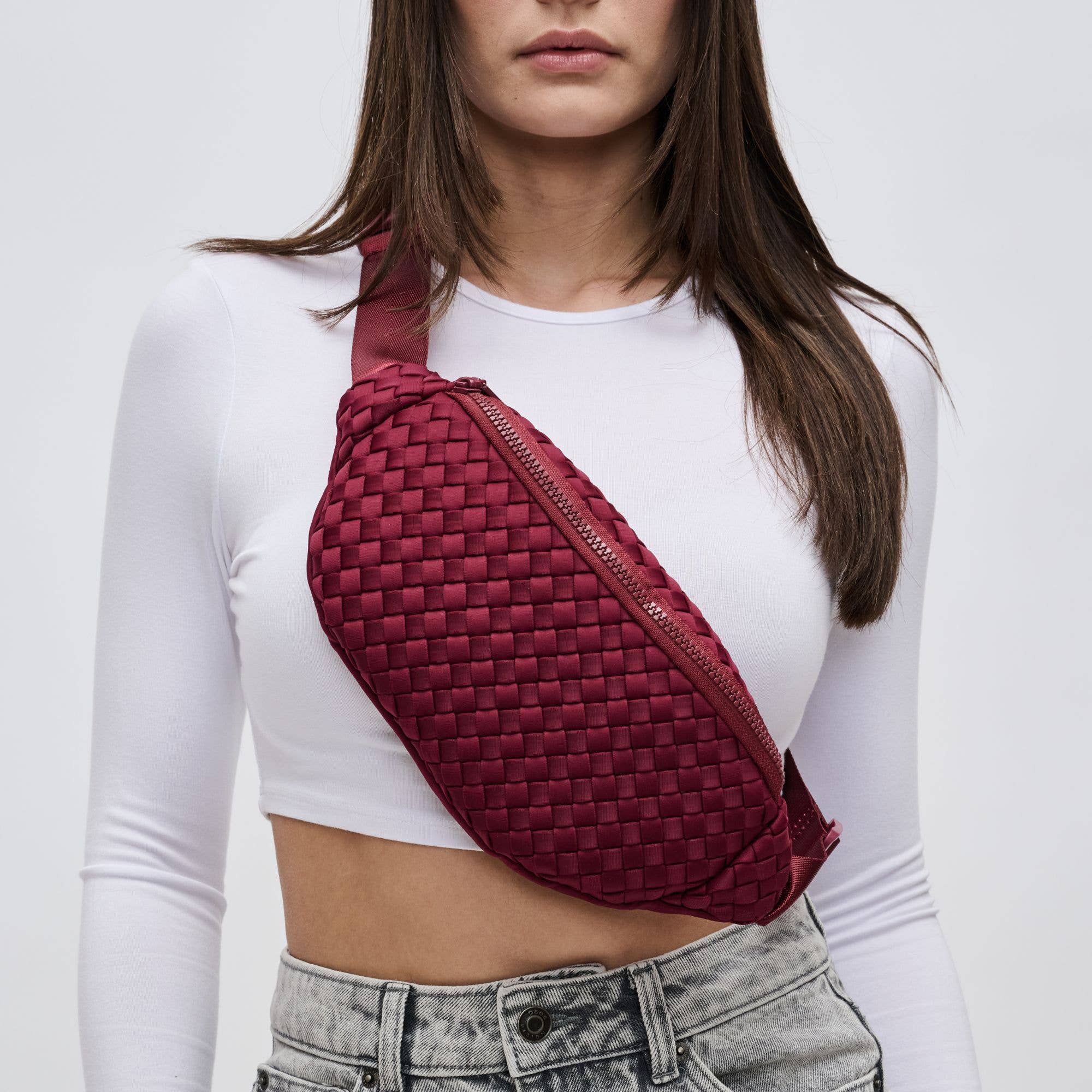 Aim High  Woven Neoprene Belt Bag: Neon Yellow