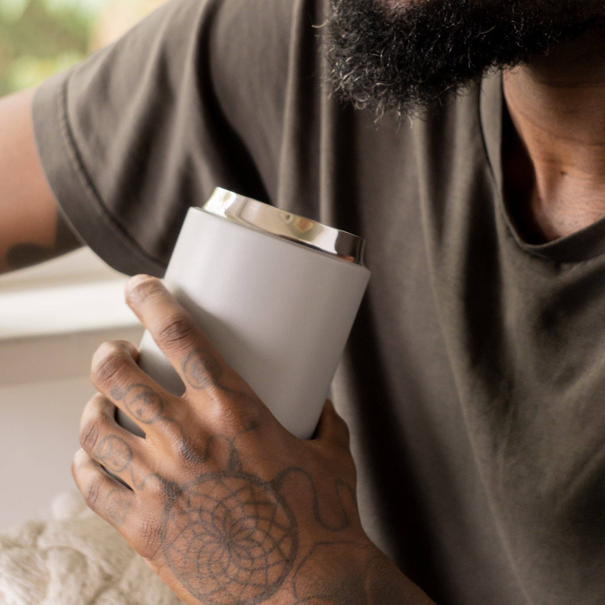 Carter Wide Mug: Matte White / 16 oz