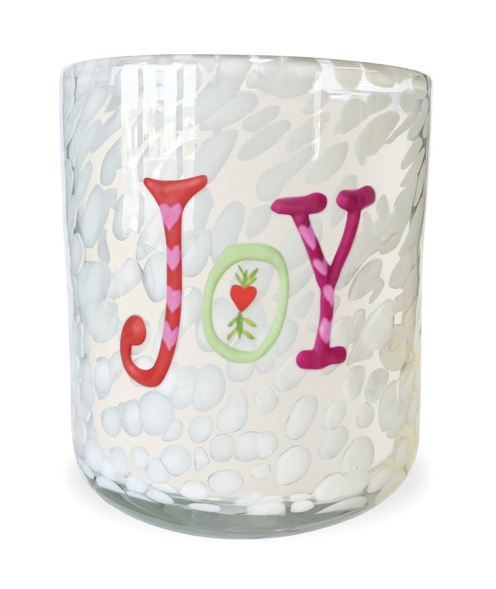 JOY (Champagne Toast) Holiday Confetti Icon 12oz Candle