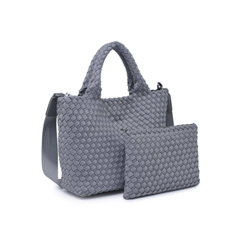 Sky's The Limit - Small Woven Neoprene Crossbody: Nude