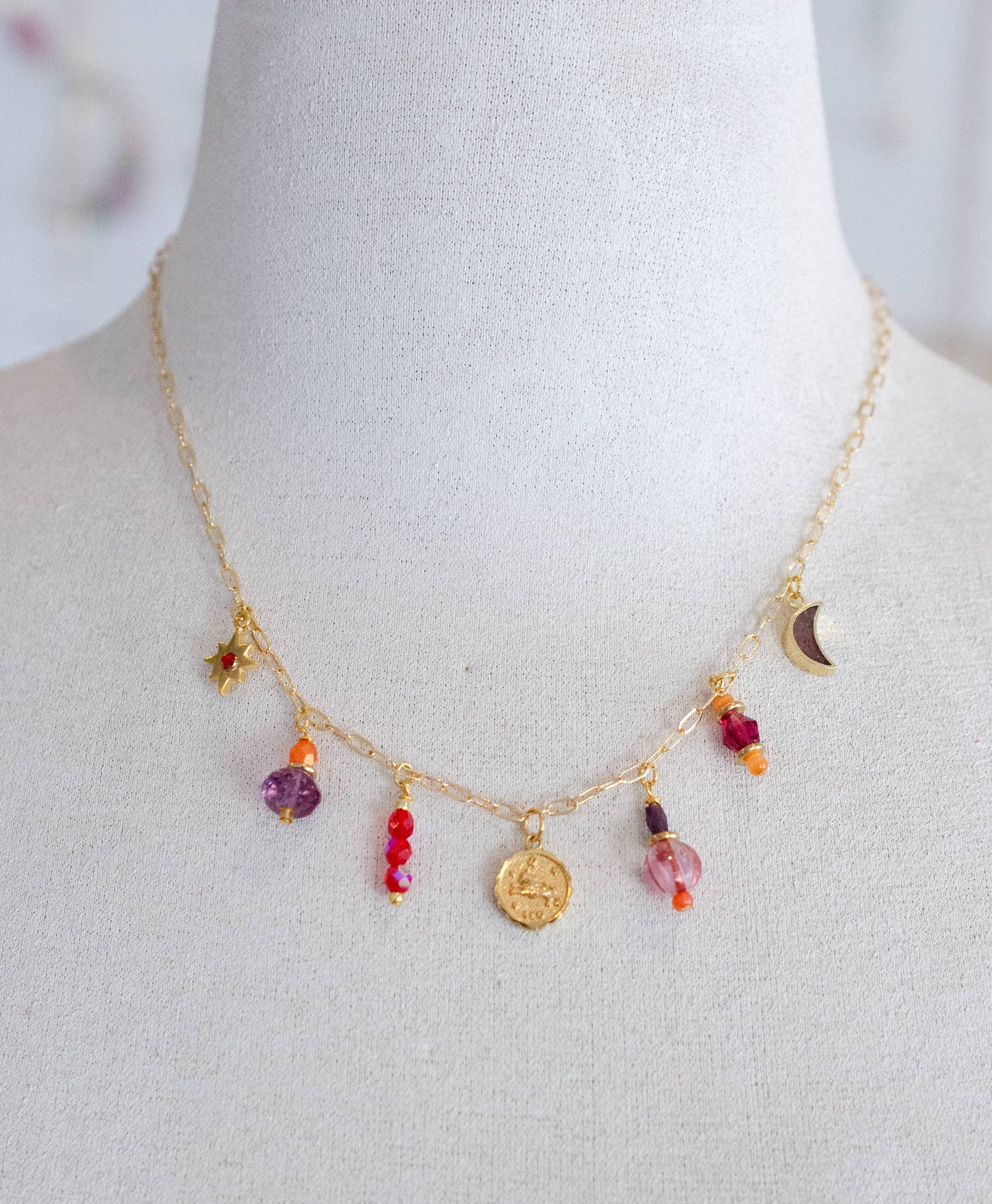 Zodiac Fire Sign Necklace: Leo