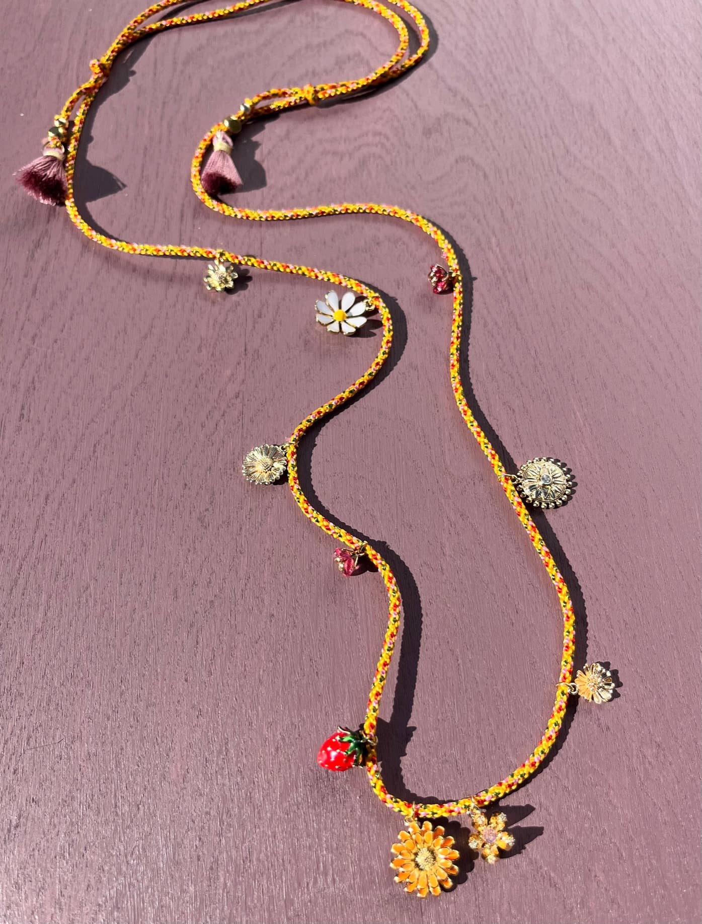 Orange Sunrise Charm Necklace