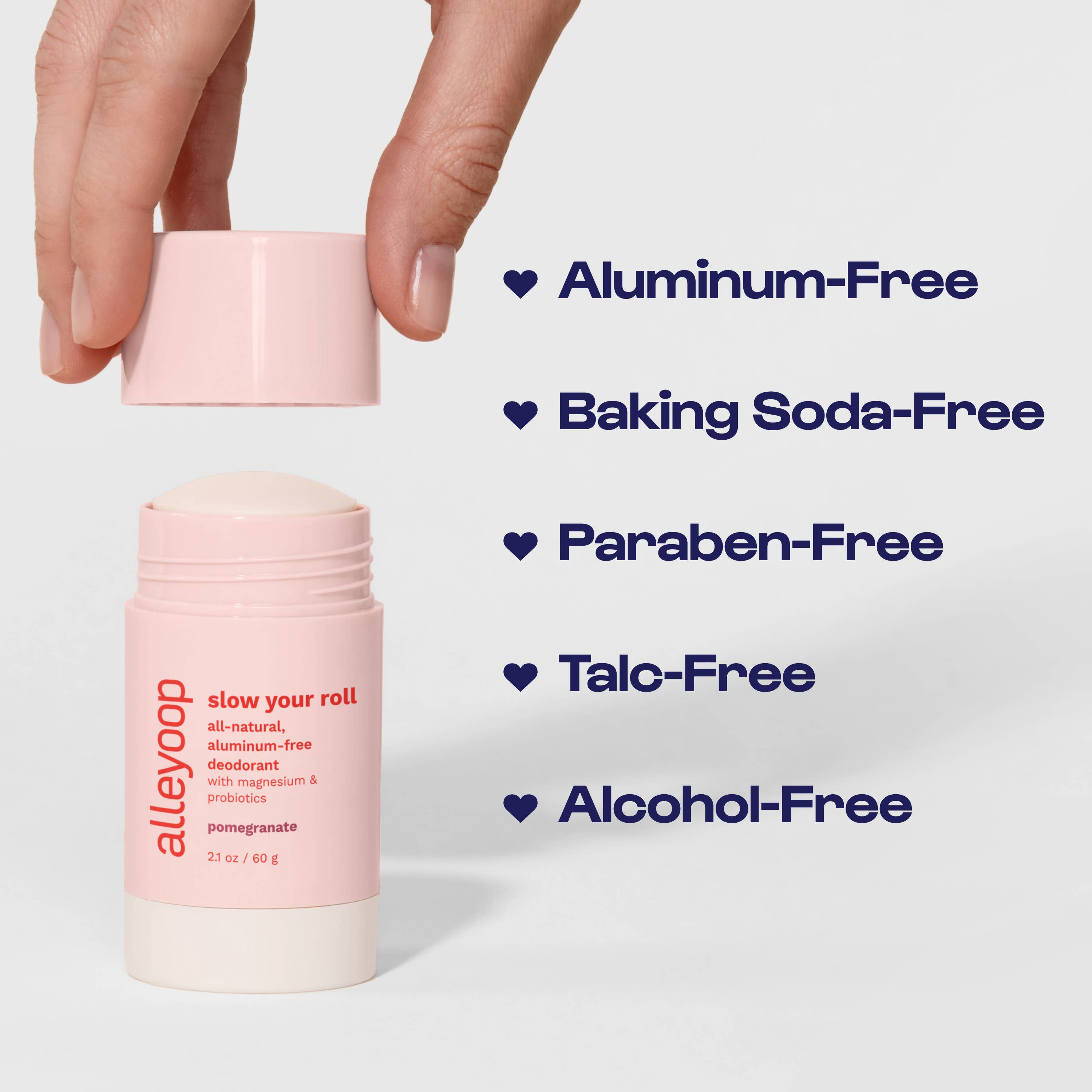 Slow Your Roll Natural Deodorant - Pomegranate Scent: Full - 60g