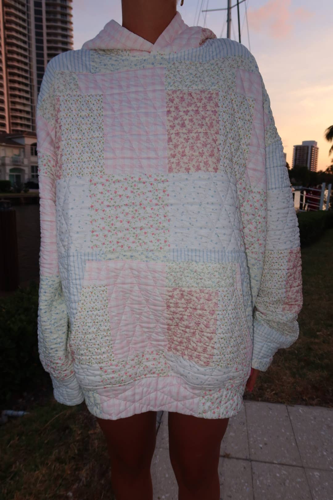 Quilted Pastel Hoodie: Pastel