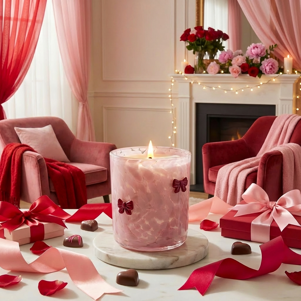 Ribbons & Bows Valentine's  Icon 12oz Candle