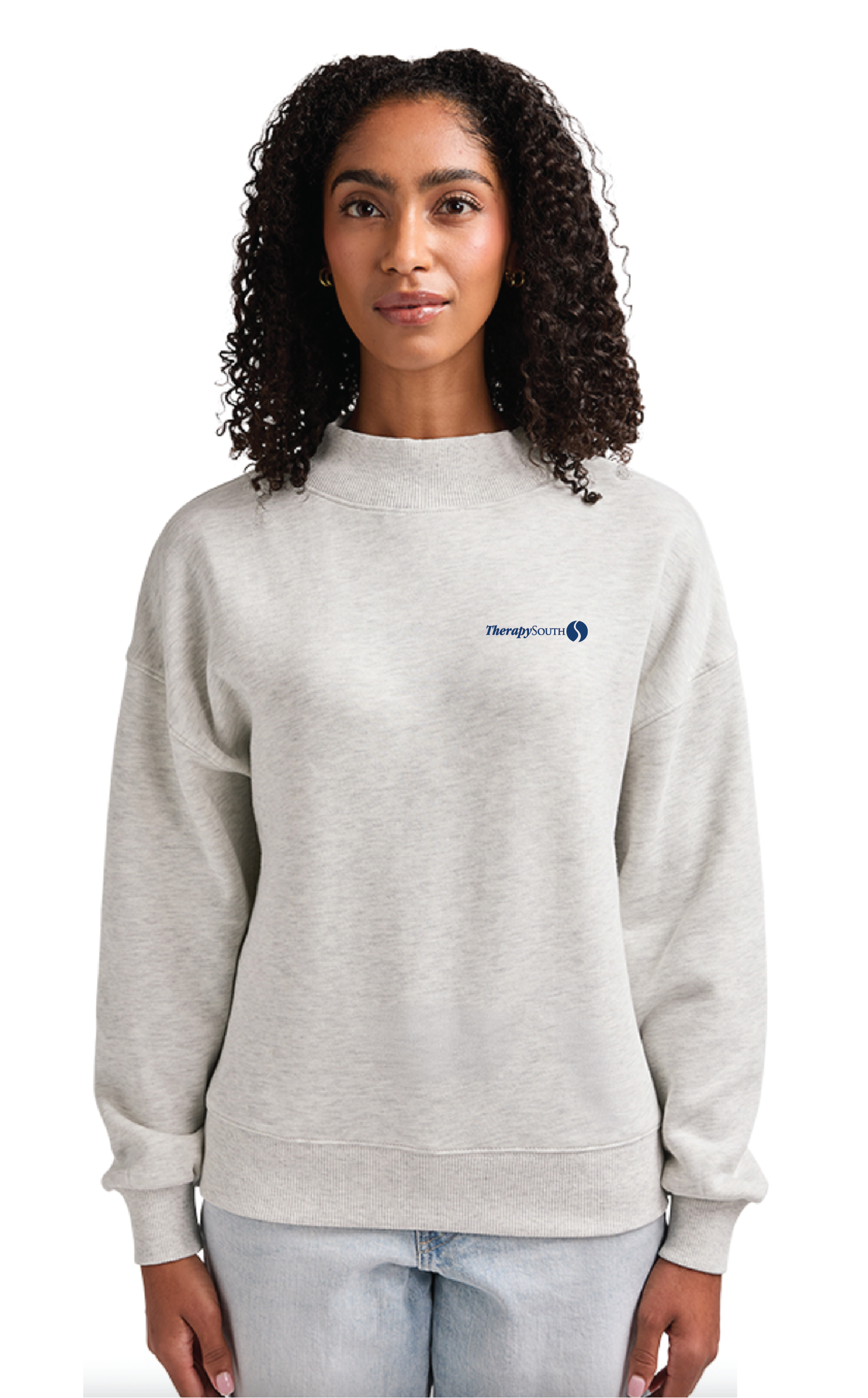 TherapySouth Embroidered Mock Neck