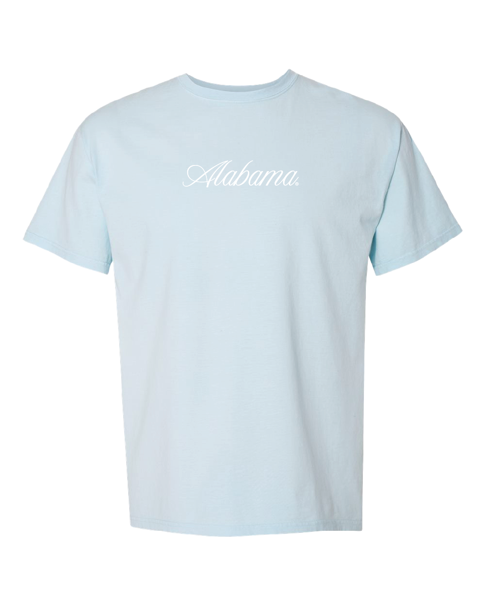 Cursive Alabama White Tee
