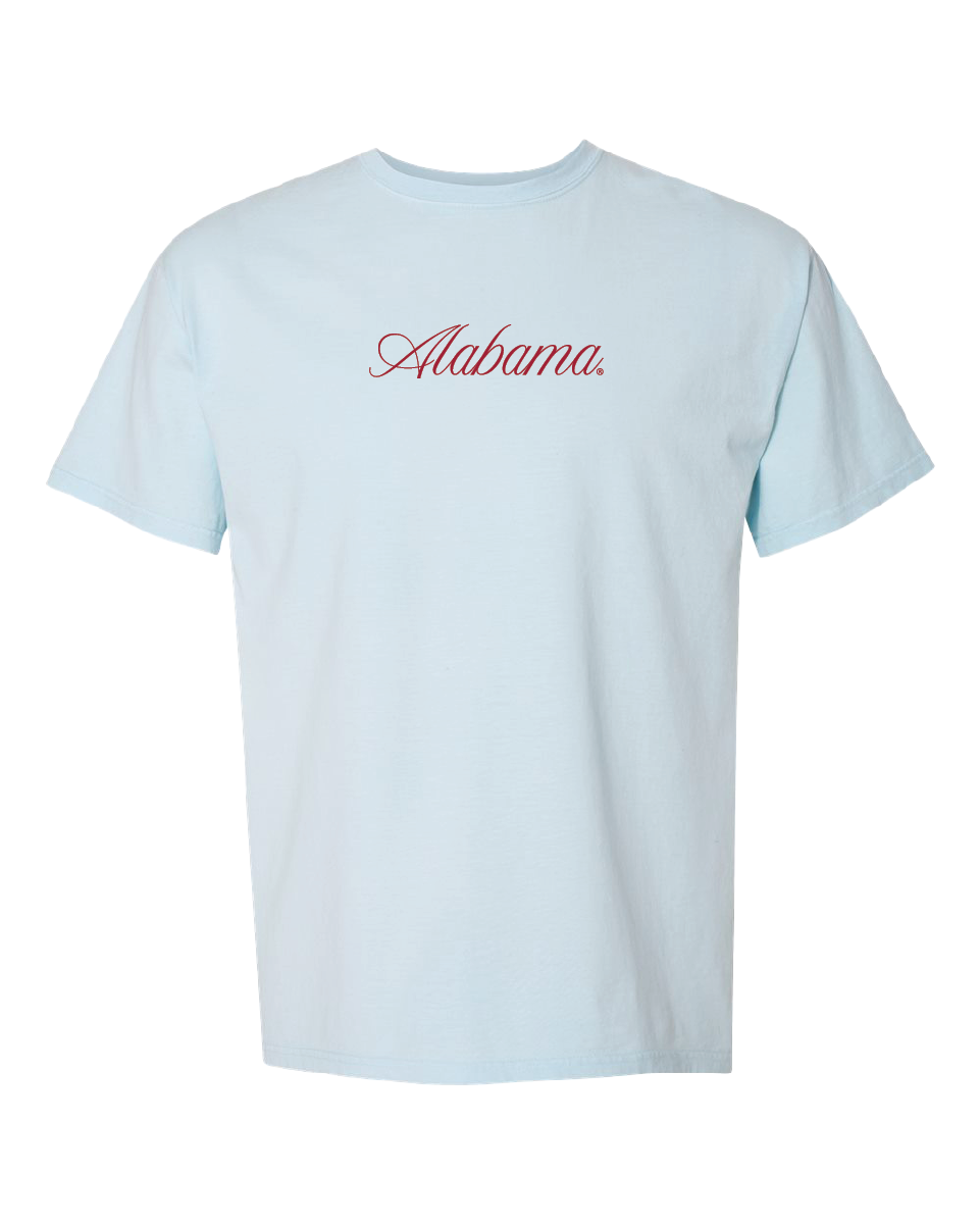 Cursive Alabama Crimson Tee