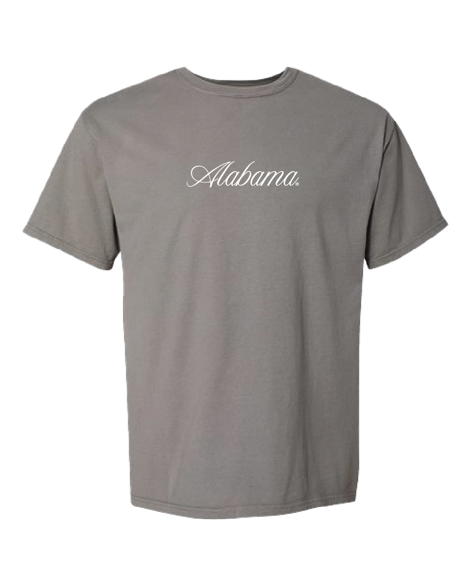 Cursive Alabama White Tee