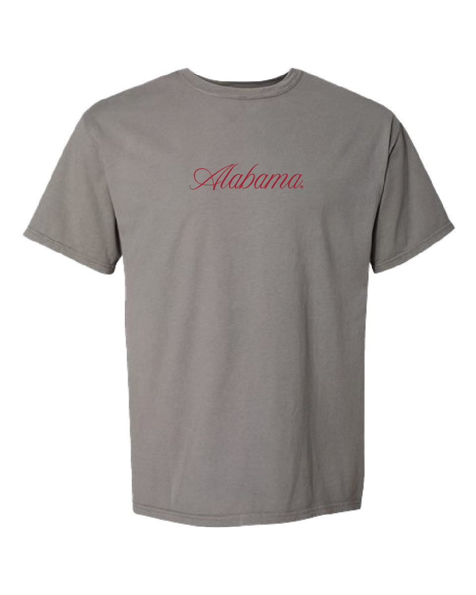Cursive Alabama Crimson Tee