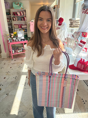 Large PVC Woven Tote