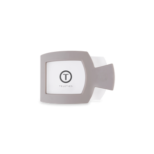 Square Flat Hair Clip | Small | Silver Flames