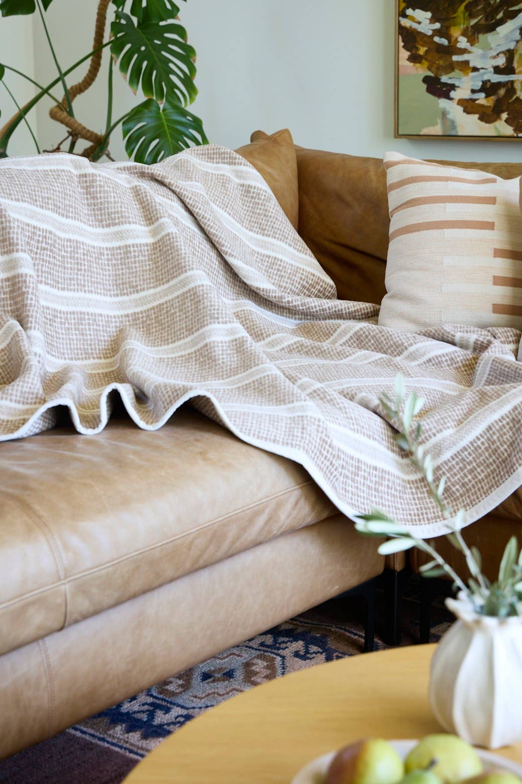 Market Stripe Sepia Blanket: Original