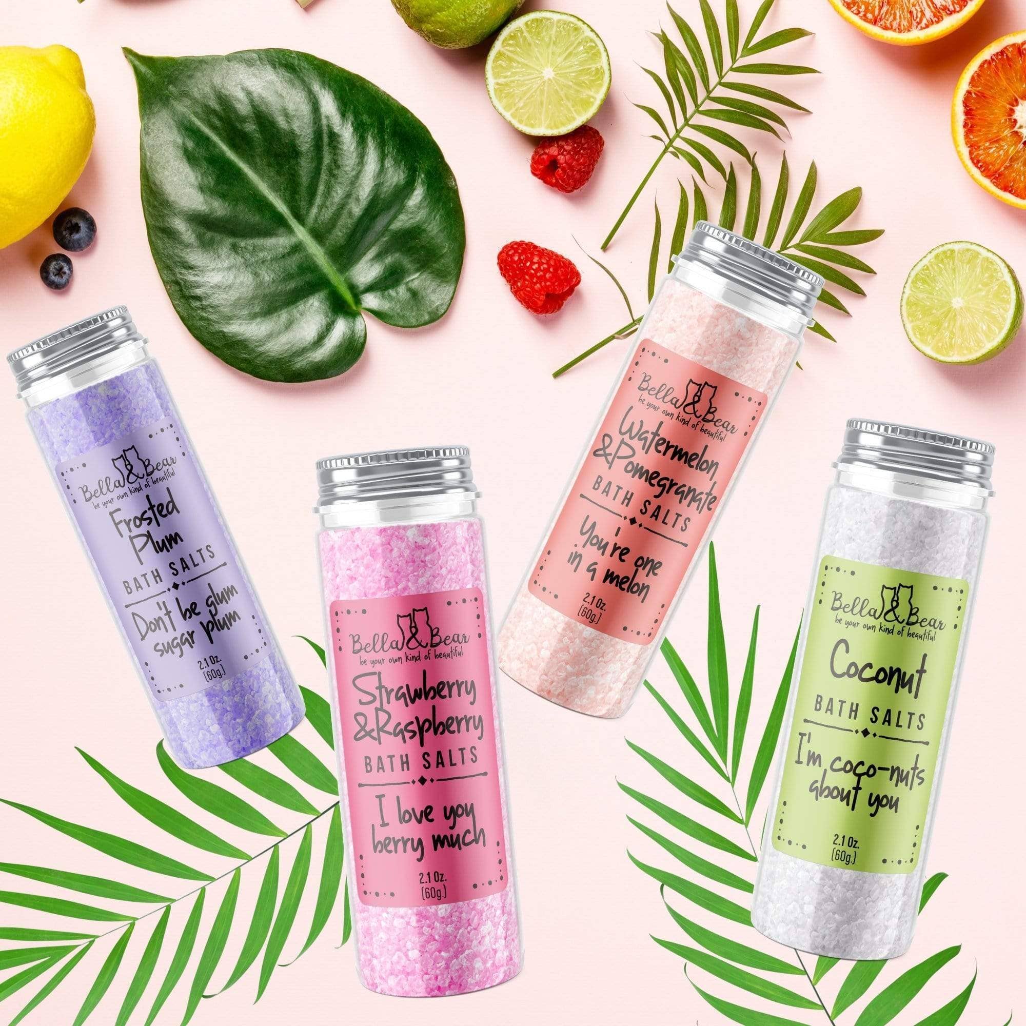 Paradise Fruits Bath Salts Gift Set 6 x 2oz Minis