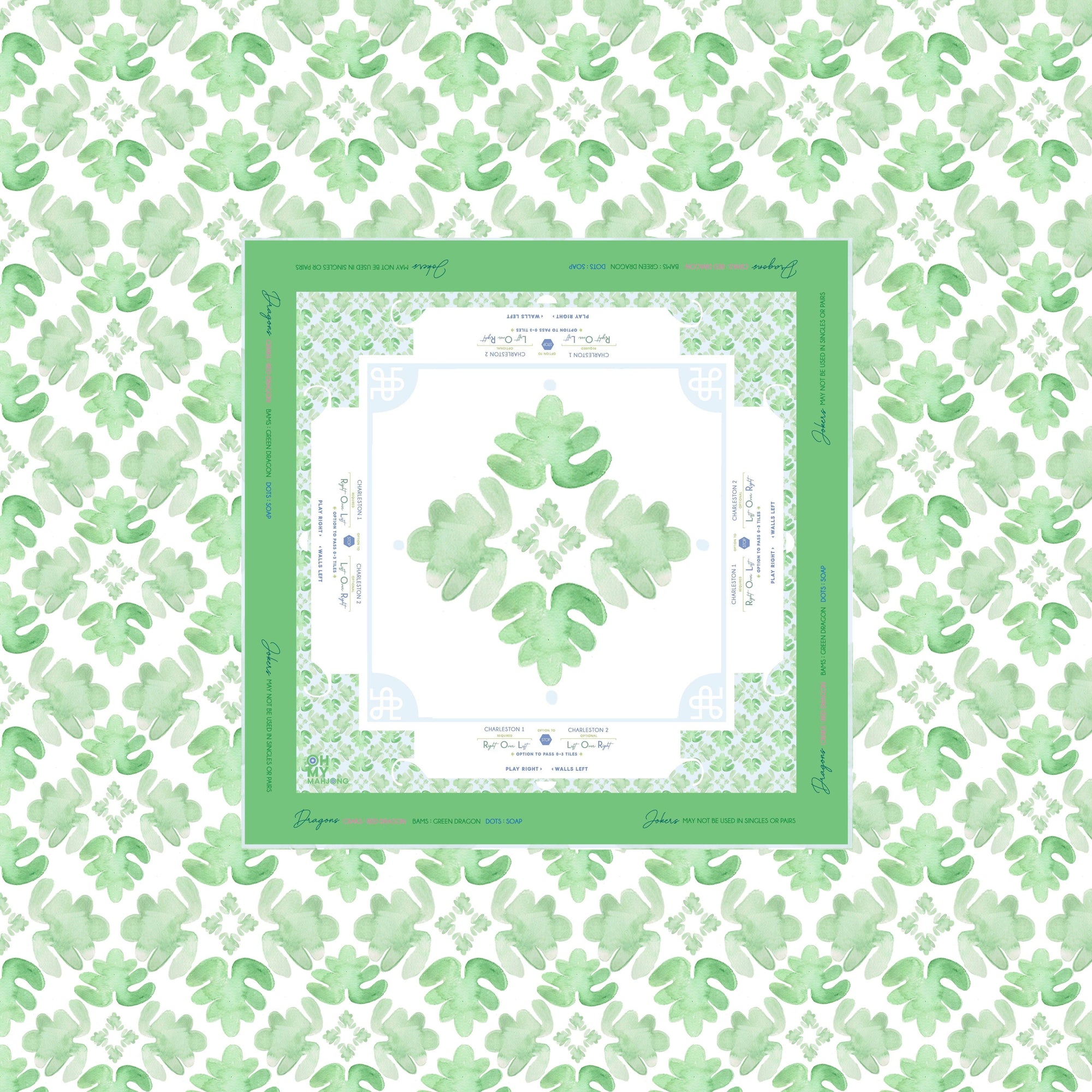 Sage Fresco Instructional Green Tablecloth-OMM x Brooke Wright