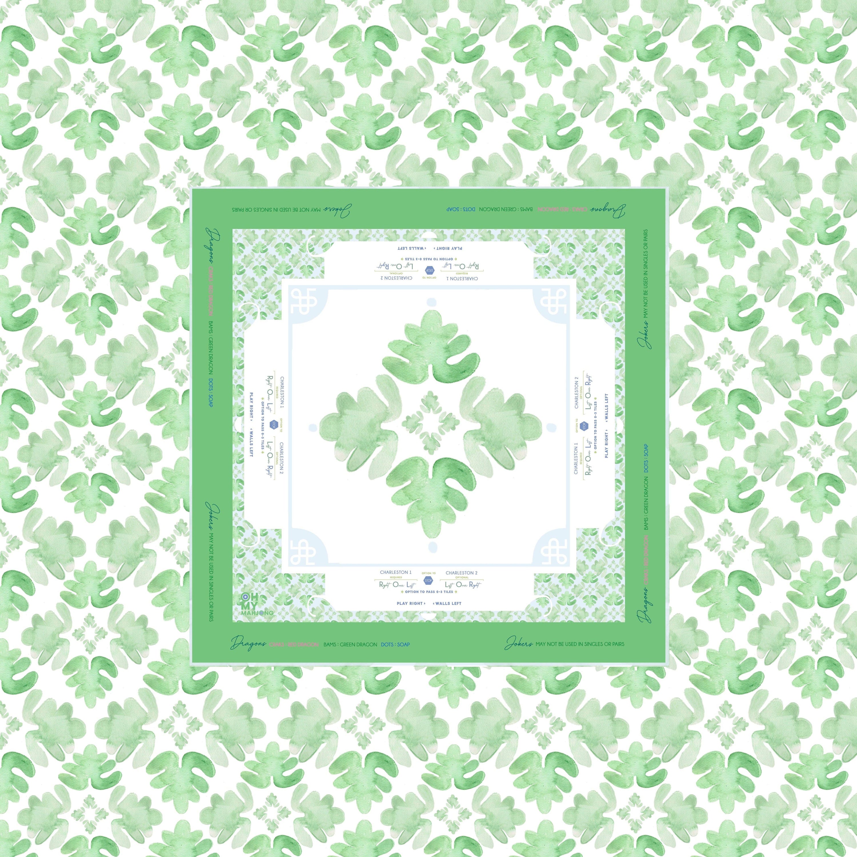 Sage Fresco Instructional Green Tablecloth-OMM x Brooke Wright