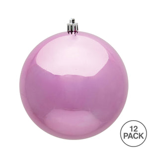 Vickerman 3" Pink Shiny Ball Ornament: Pink / Plastic / 3"