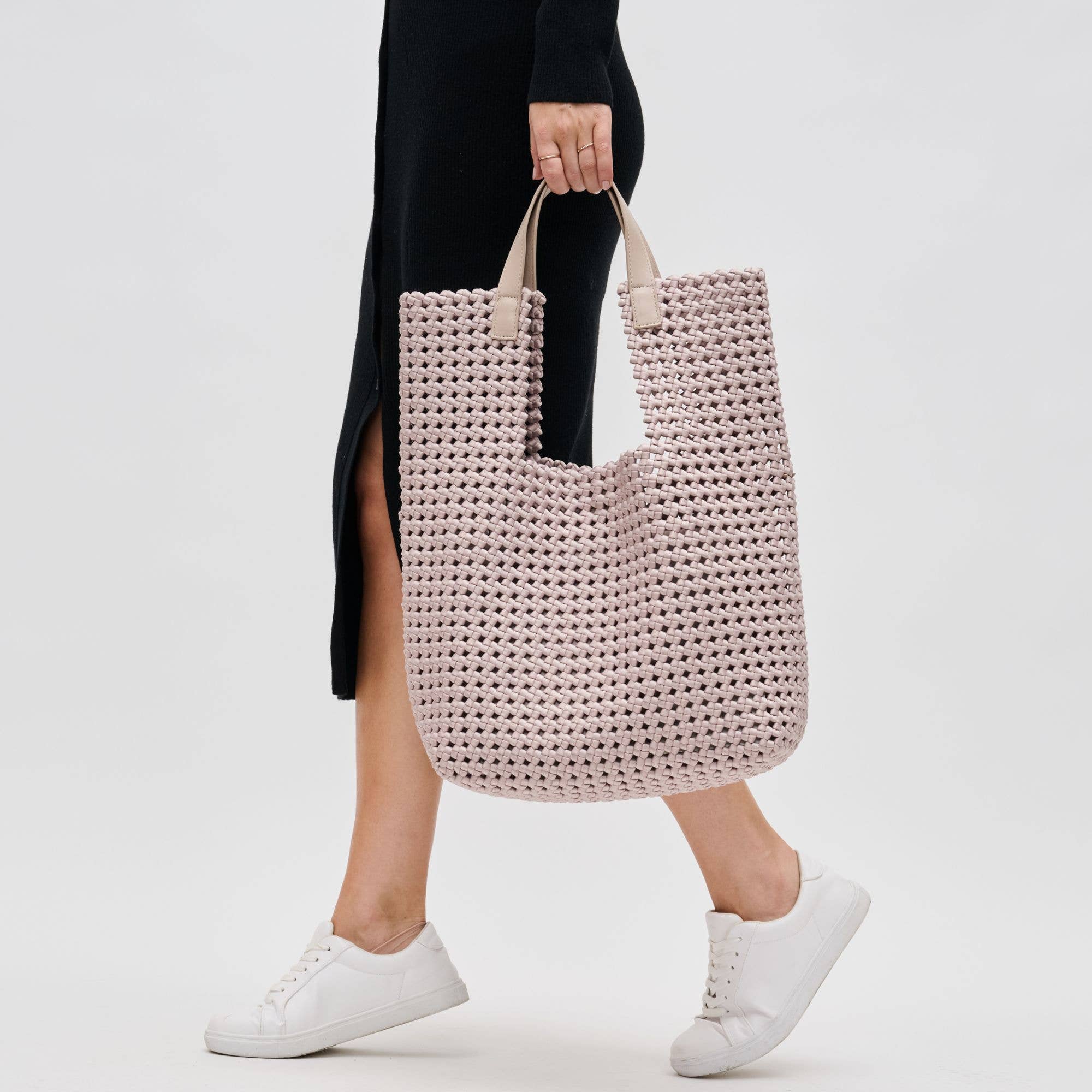 Zenith Zen - Hand Woven Knot Tote: Nude
