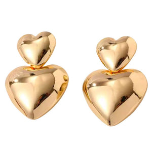 Gold Heart Earrings