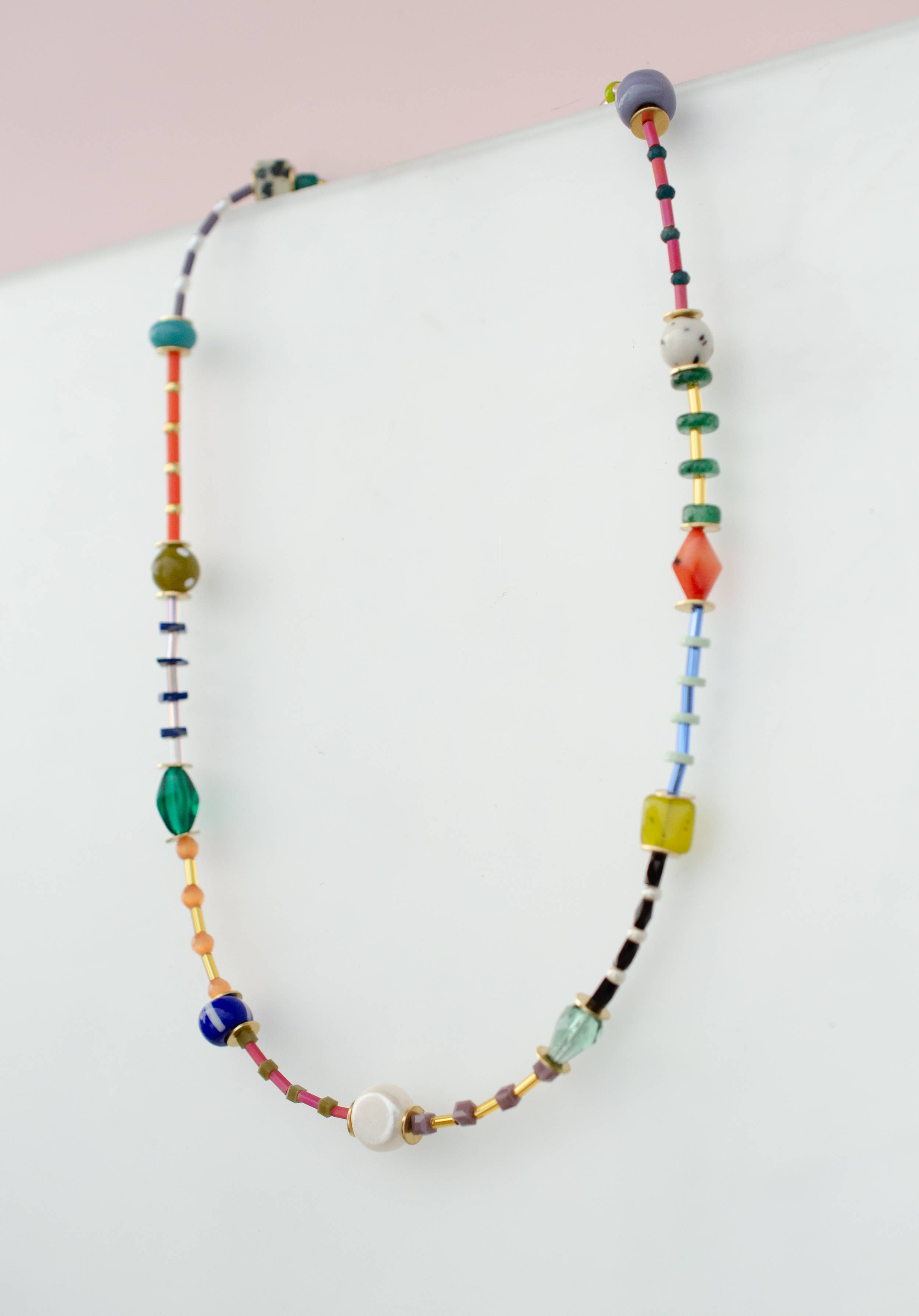 Colorful Beaded Seed bead Friendship Necklace