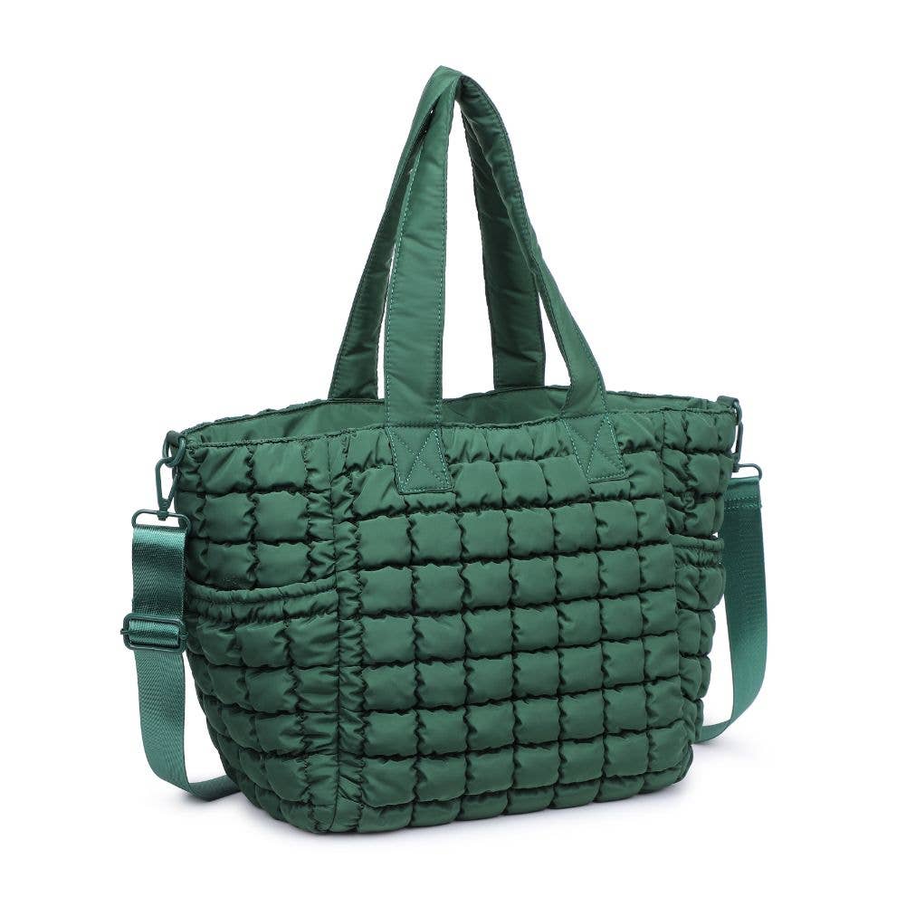 Dreamer - Quilted Nylon Tote: Cream