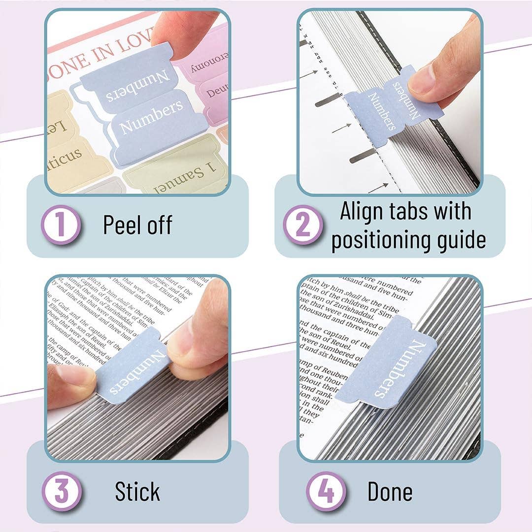 Minimal Morandi Bible Tabs - 75 Laminated Index Tabs