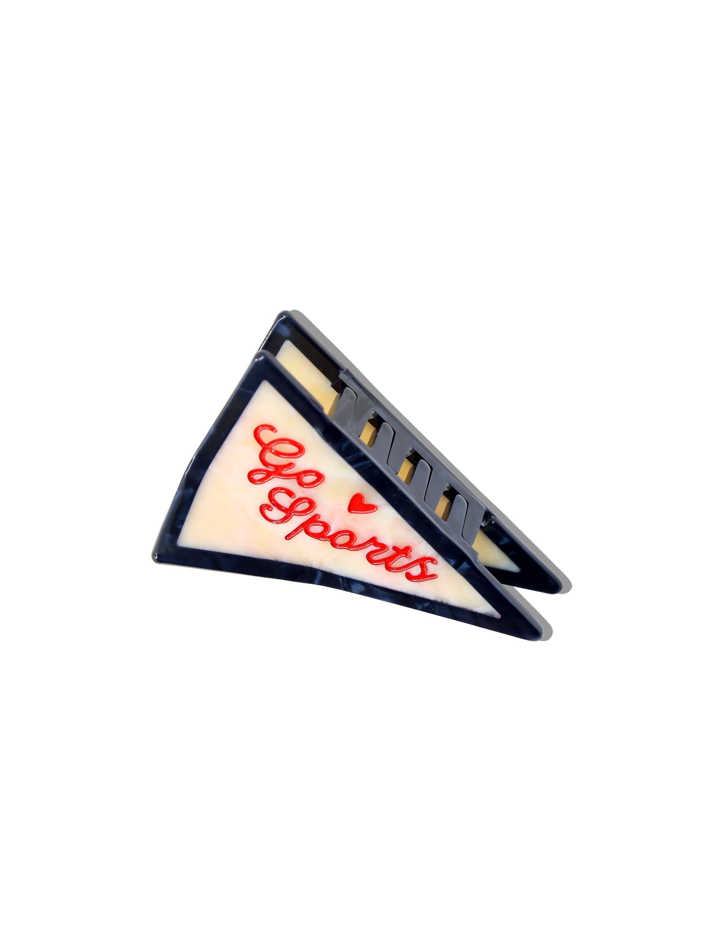 Hand-painted Go Sports Pendant Flag Claw Hair Clip | Eco-Friendly
