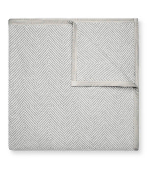 Harborview Herringbone Light Grey Blanket: Original