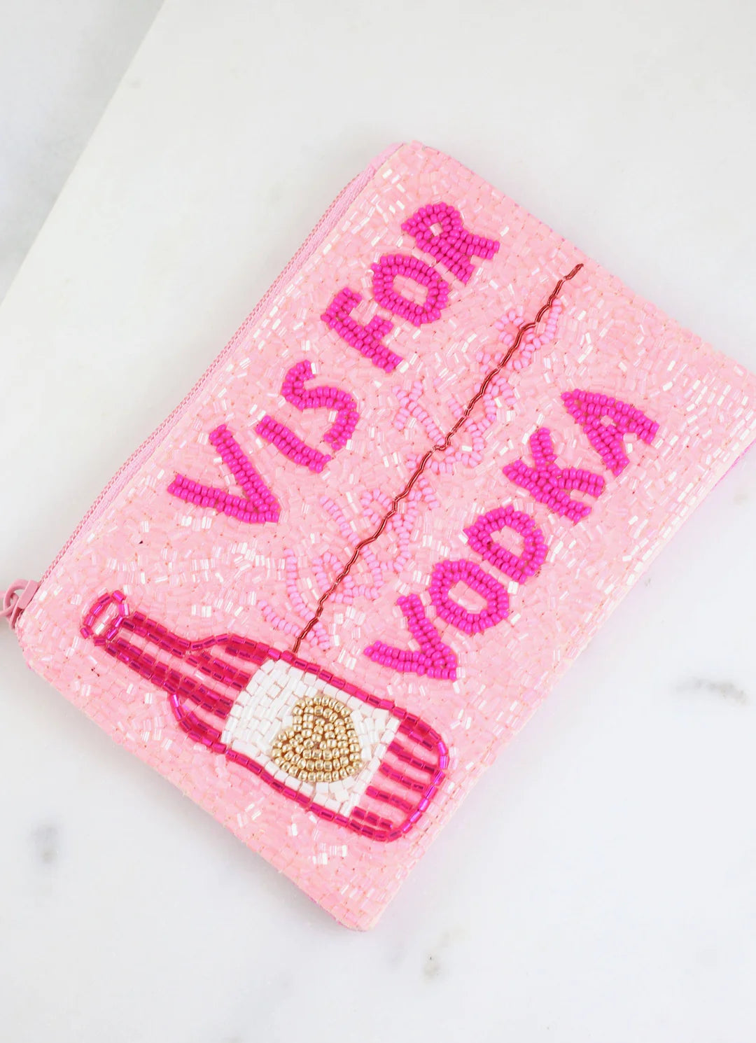 Valentines Beaded Pouch