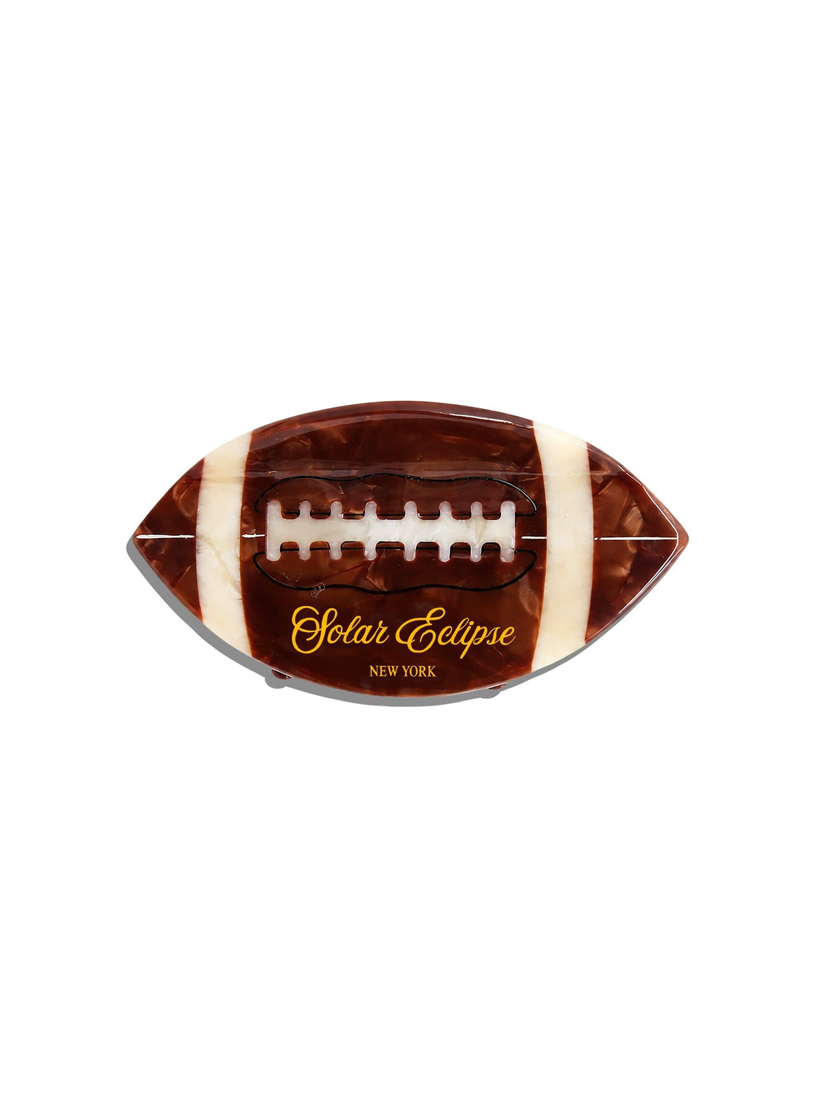 Hand-painted Vintage Football Claw Hair Clip | Eco-Friendly