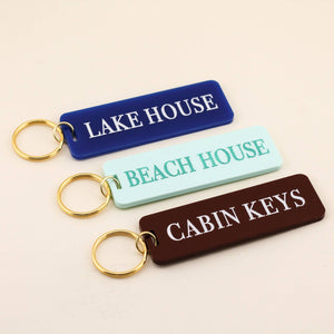 Beach House Keychain: Turquoise / Keychain on Card