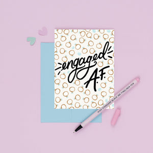 Engaged AF Card | Engagement Card