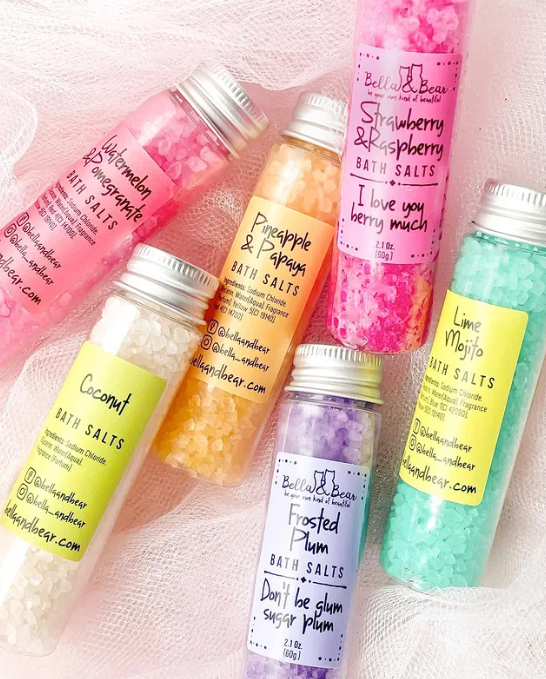 Paradise Fruits Bath Salts Gift Set 6 x 2oz Minis
