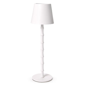 LED Portable Cordless White Bamboo Table Lamp