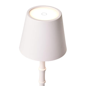 LED Portable Cordless White Bamboo Table Lamp