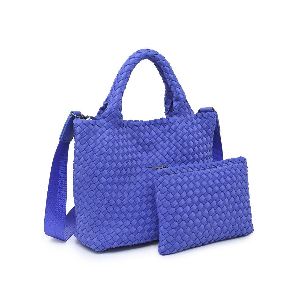 Sky's The Limit - Small Woven Neoprene Crossbody: Nude