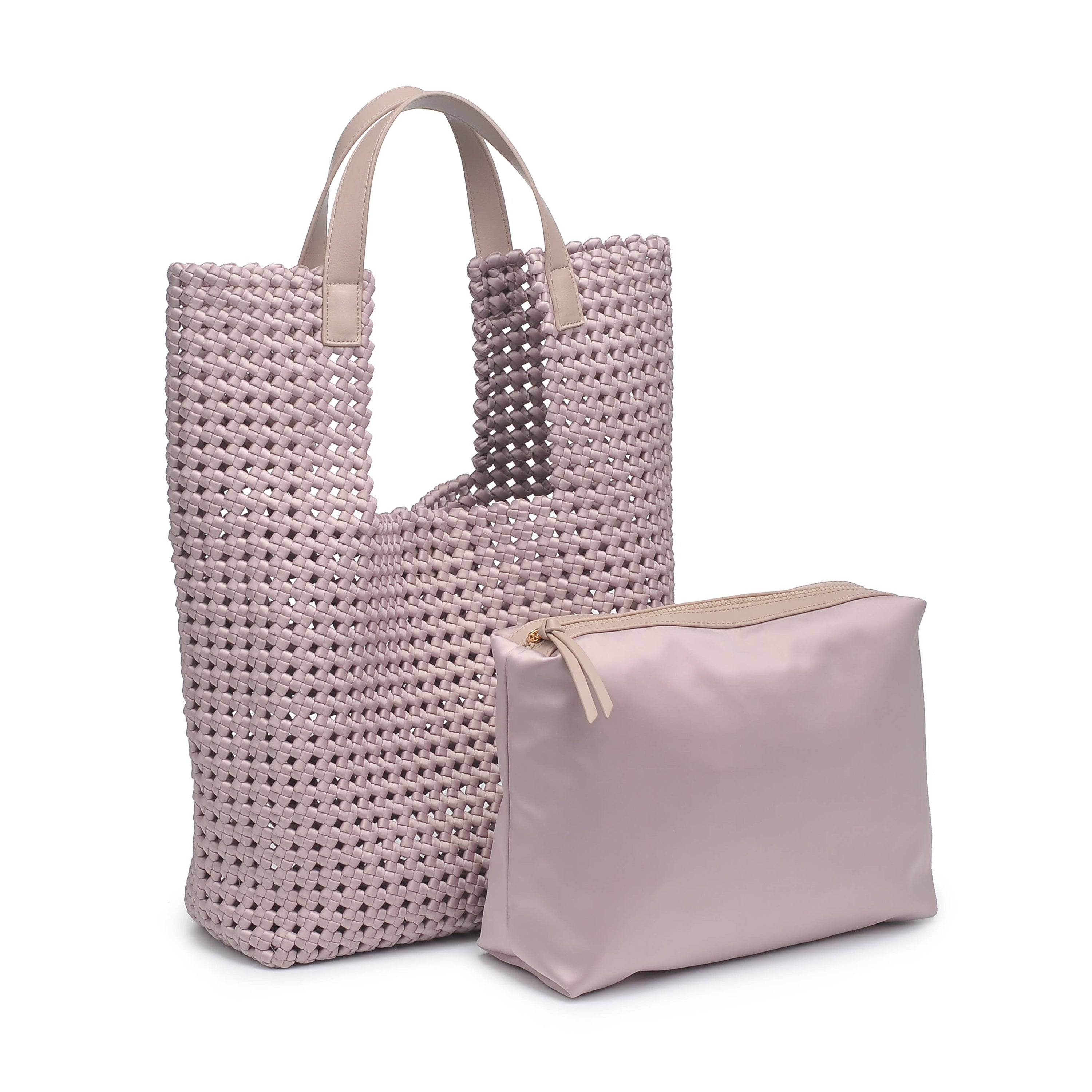 Zenith Zen - Hand Woven Knot Tote: Nude