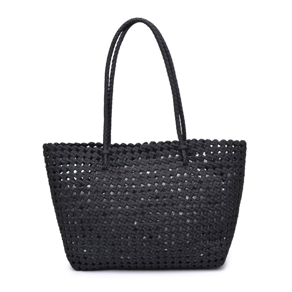 Reflection - Hand Woven Knot Tote: Ivory