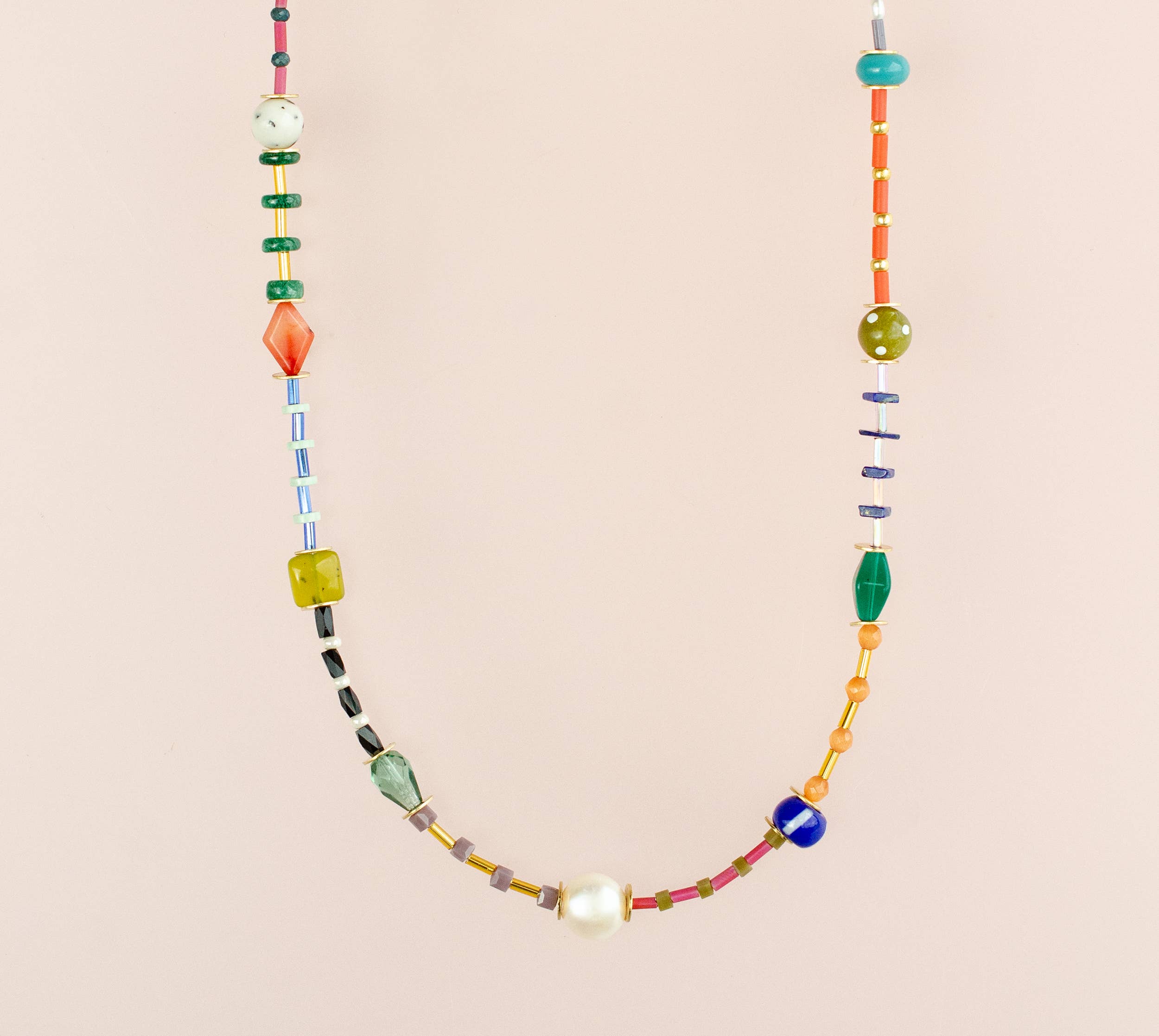 Colorful Beaded Seed bead Friendship Necklace