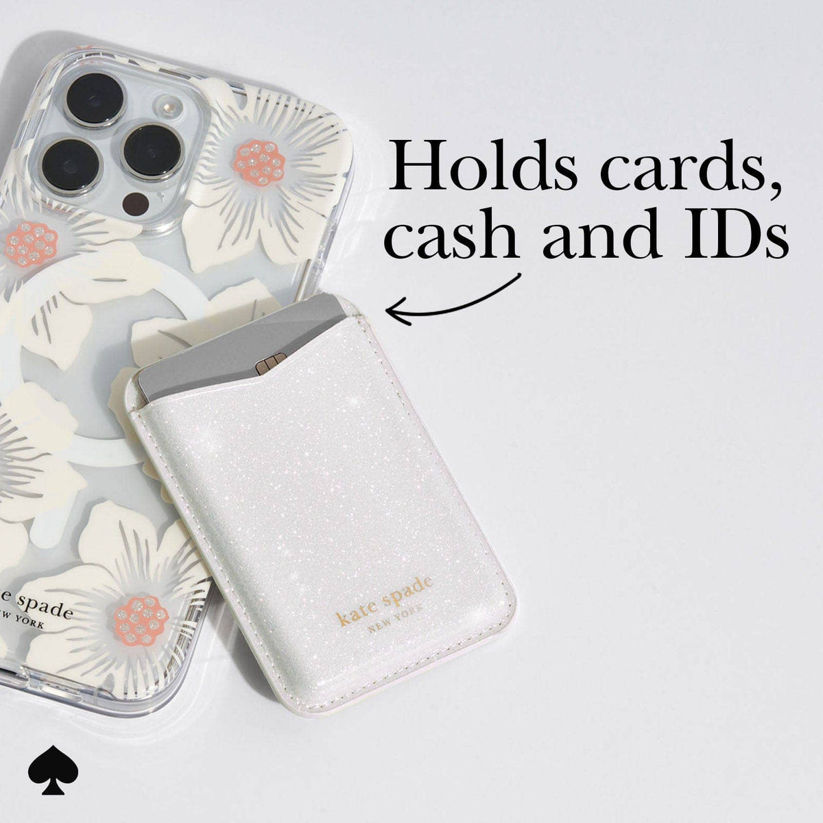 Kate spade new york Wallet MagSafe White Glitter: White Glitter