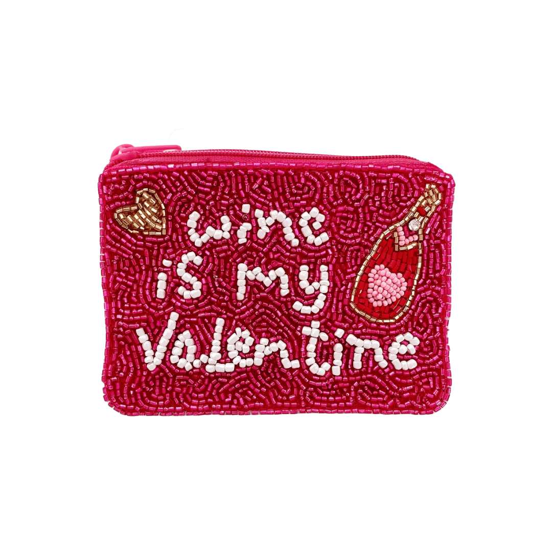 Valentines Beaded Pouch