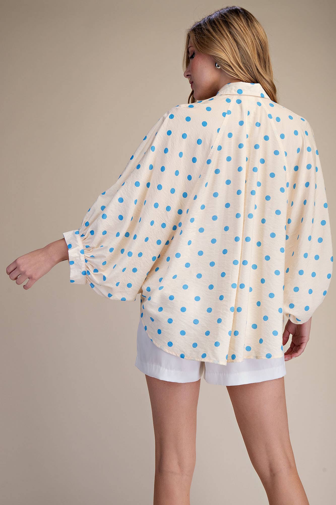 Button Front Shirt: Cream