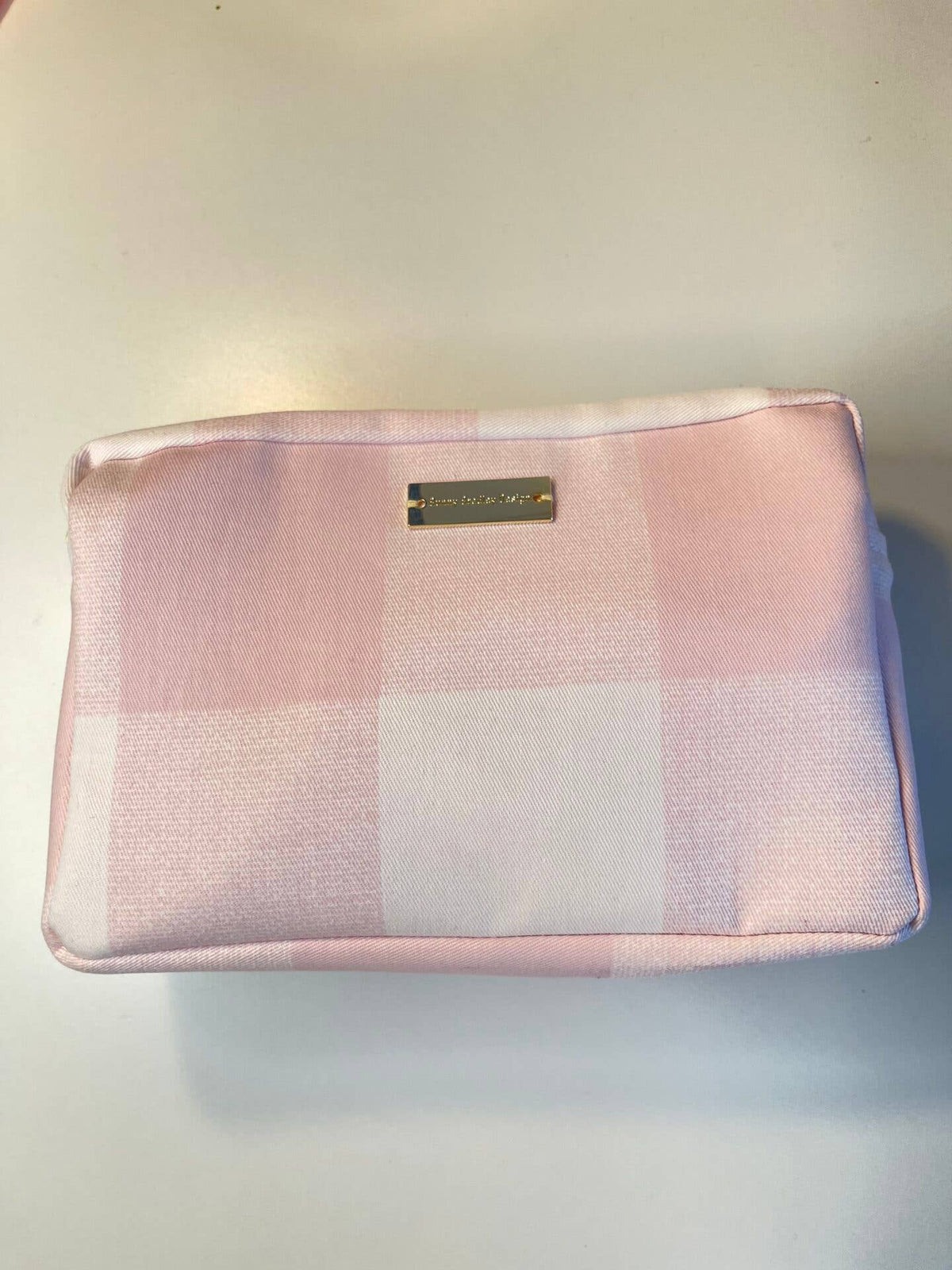 Marigold Large Cosmetic Bag - Pretty in Pink Gingham