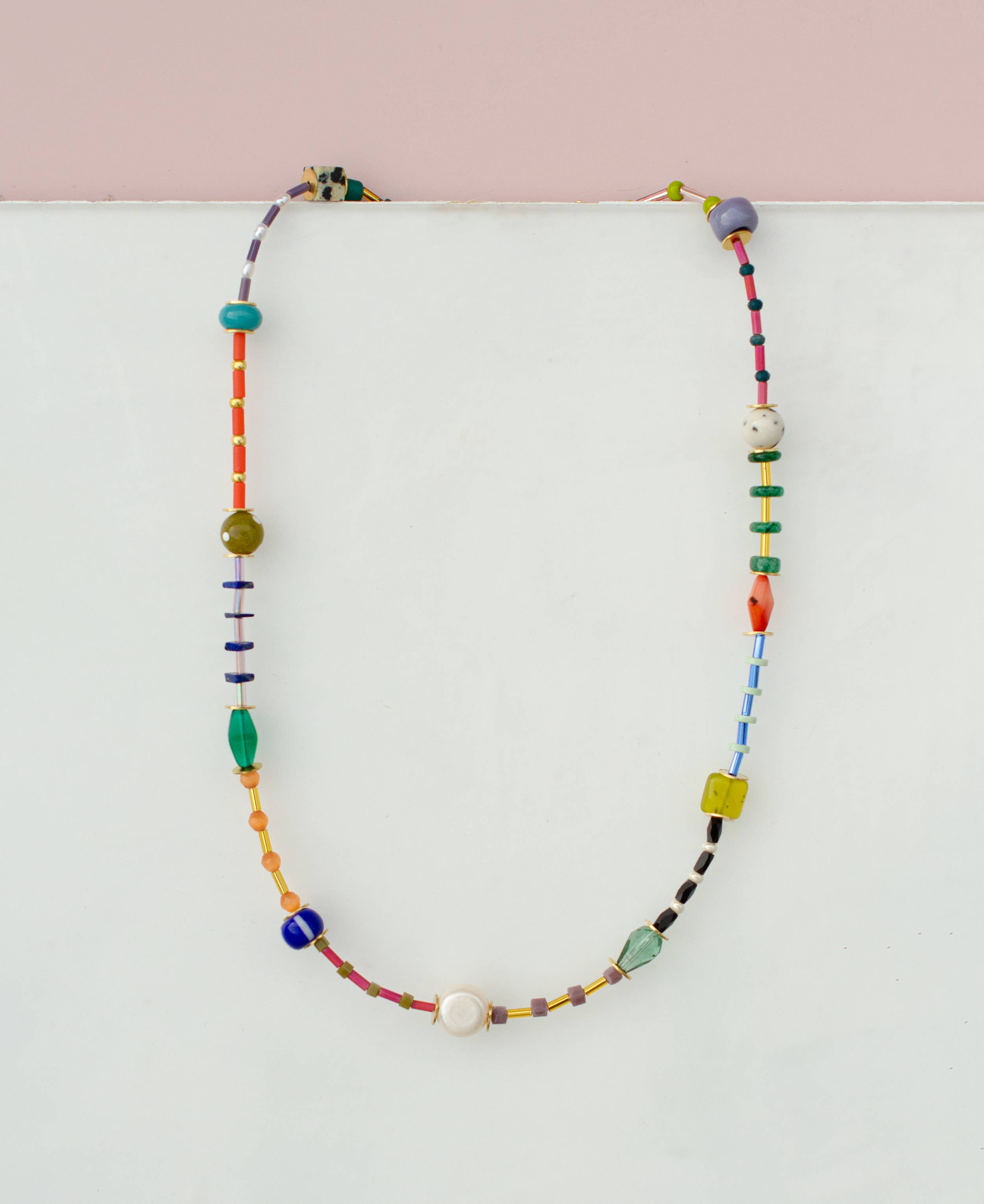 Colorful Beaded Seed bead Friendship Necklace