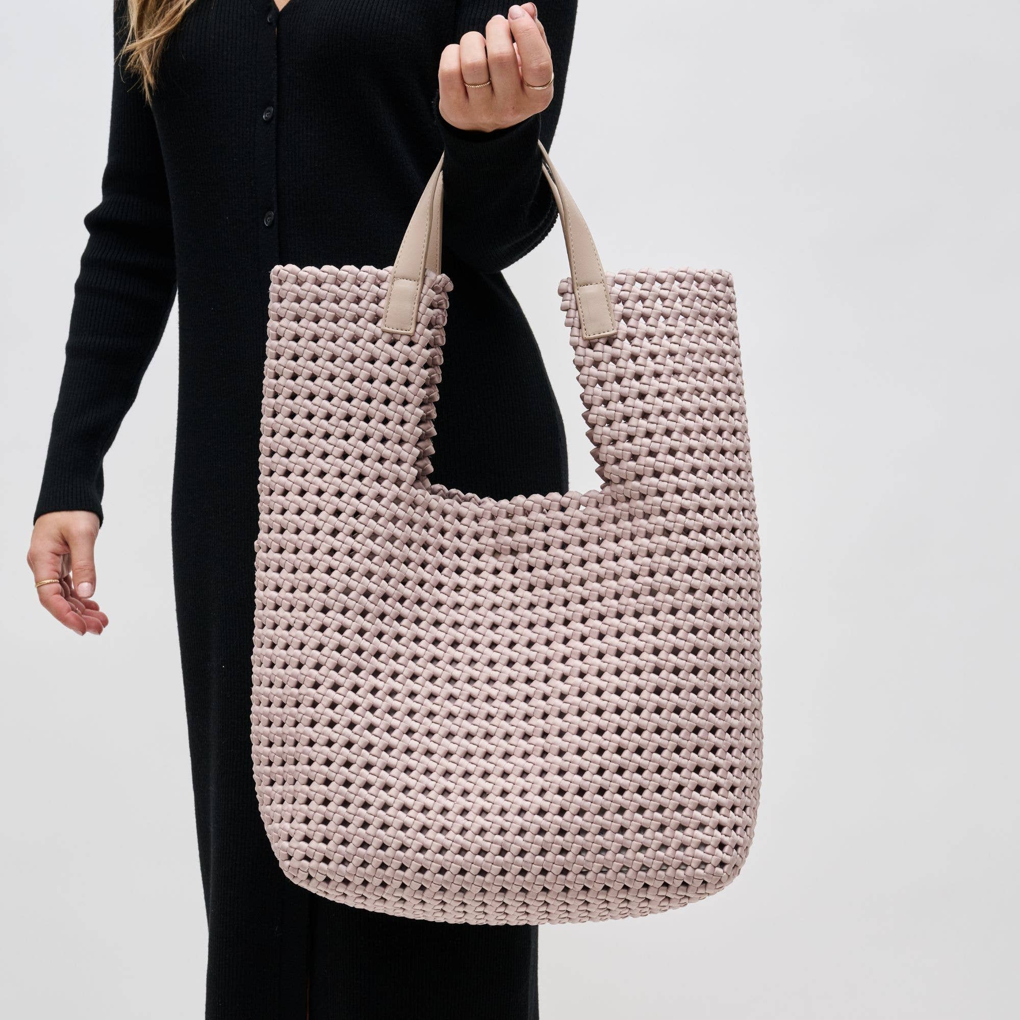 Zenith Zen - Hand Woven Knot Tote: Nude