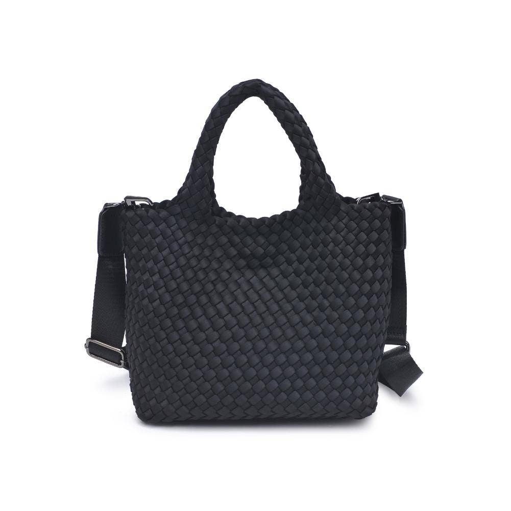 Sky's The Limit - Small Woven Neoprene Crossbody: Nude