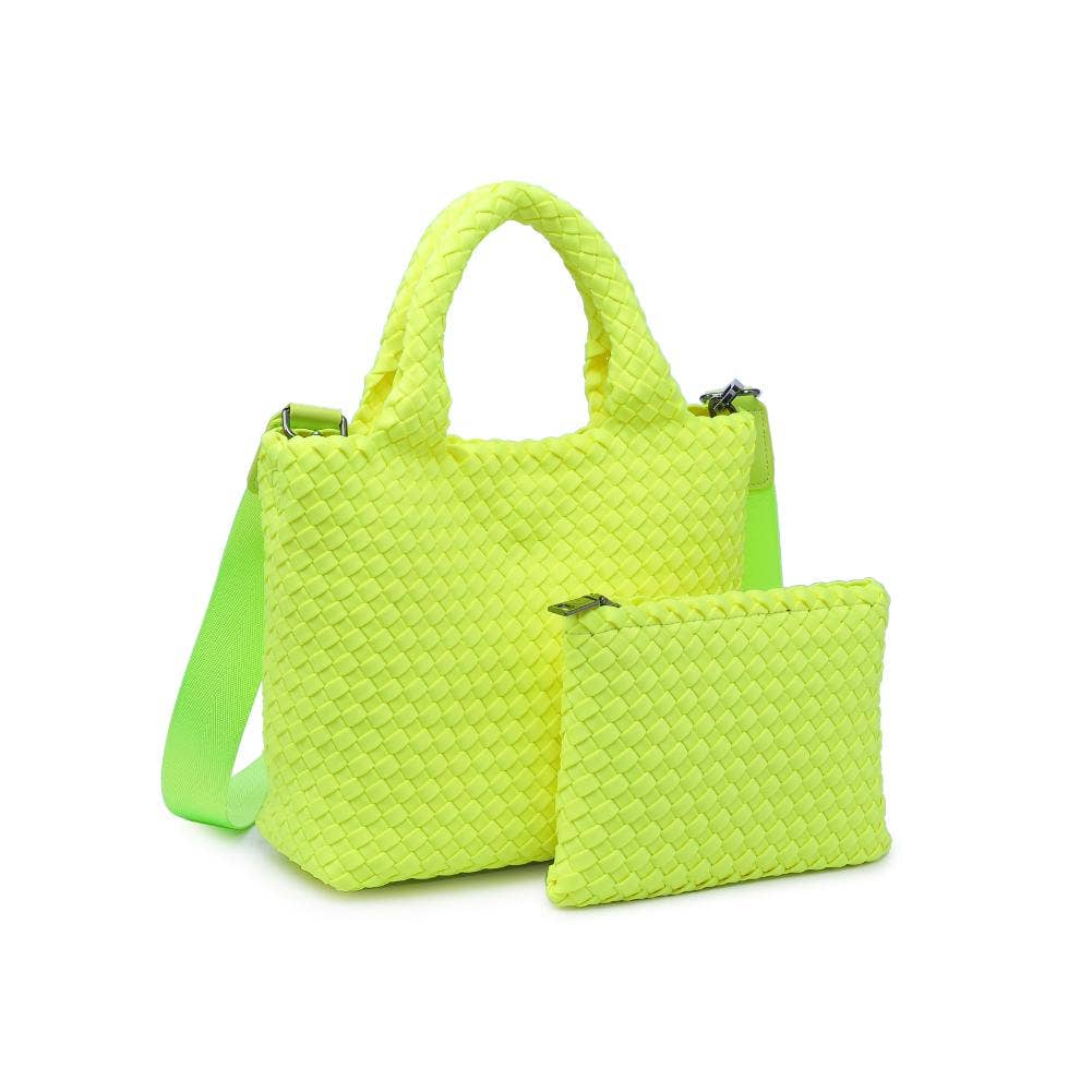 Sky's The Limit - Small Woven Neoprene Crossbody: Nude